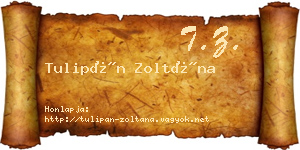 Tulipán Zoltána névjegykártya